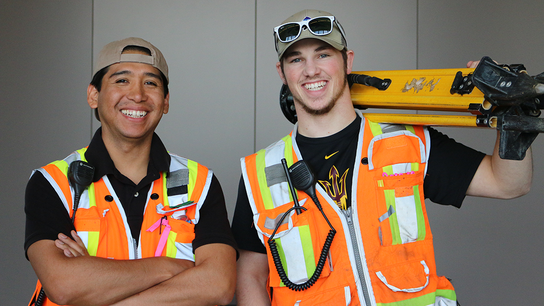 BELL survey crew surveying the Anchorage Museum